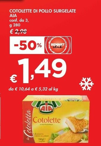 Bennet Aia Cotolette Di Pollo Surgelate offerta