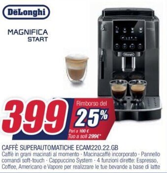 Trony DeLonghi Caffè Superautomatiche ECAM220.22.GB offerta