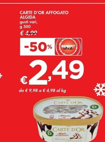 Bennet Algida Algida - Carte d'Or Affogato al Cioccolato 500 g(ml) offerta