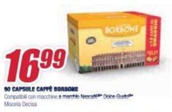 Trony 90 Capsule Caffè Borbone offerta