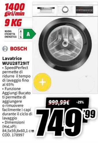 Bosch Lavatrice WUU28T29IT
