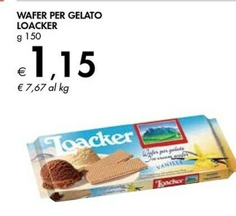 Bennet Loacker Wafer Per Gelato Vanilla offerta