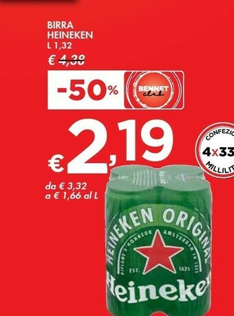Bennet Heineken Heineken - Birra offerta
