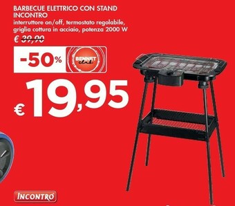 Bennet Incontro Barbecue Elettrico Con Stand offerta