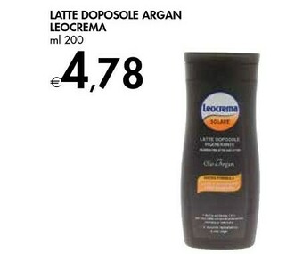 Bennet Leocrema Latte Doposole Argan offerta
