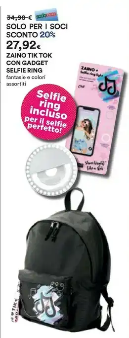 Coop Zaino Tik Tok Con Gadget Selgie Ring offerta