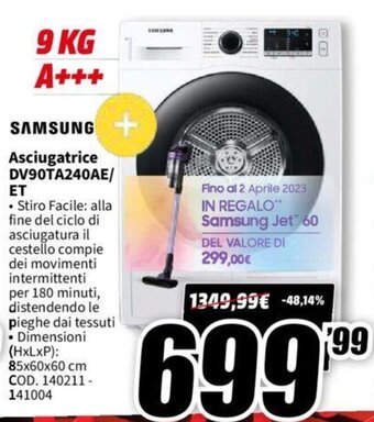 Samsung Asciugatrice DV90TA240AE/ET