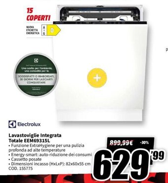 Electrolux Lavastoviglie Integrata Totale EEM69315L