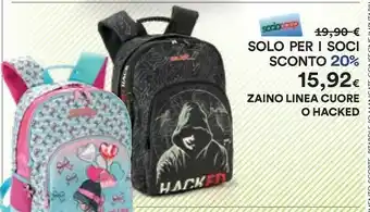 Coop Zaino Linea Cuore O Hacked offerta