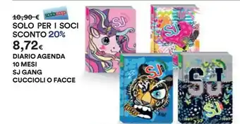 Coop Diario Agenda 10 Mesi Sj Gang Cuccioli O Facce offerta