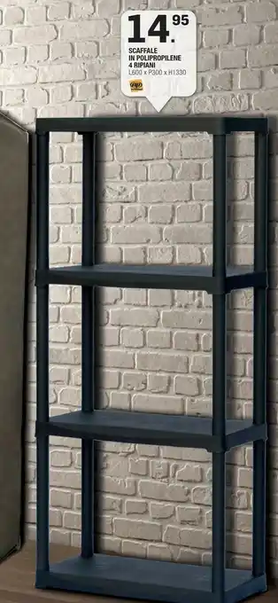 Brico OK Brico Scaffale In Polipropilene 4 Ripiani offerta