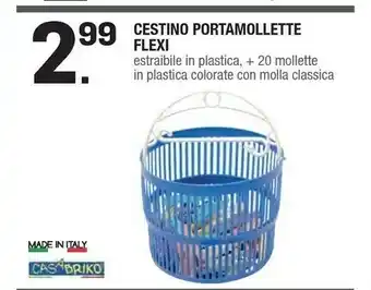 Brico OK Flexi Cestino Portamollette Estrabile In Plastica offerta