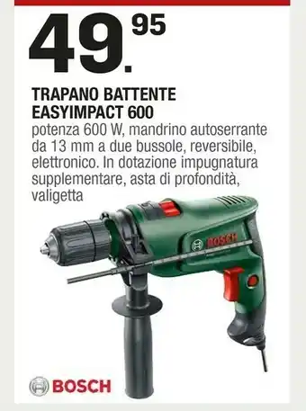 Brico OK Bosch Trapano Battente Easyimpact 600 offerta