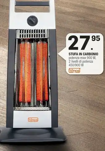 Vinco Stufa In Carbonio Potenza Max 900w