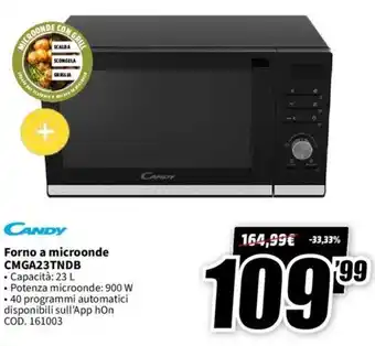 MediaWorld Candy Forno a microonde CMGA23TNDB offerta