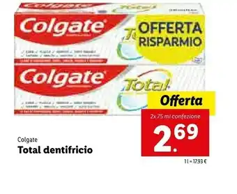 Lidl Colgate 01.00153 Dentifricio Anticarie 75 Ml offerta