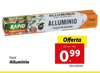 Lidl Rapid Alluminio 28 Cm X 16 M offerta