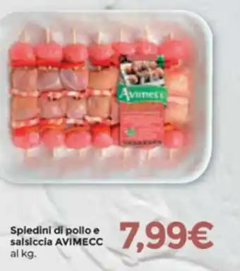 Avimecc Spiedini di pollo e salsiccia