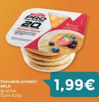 Eurospar Milk Pro Pancakes proteici gr.40x4 offerta