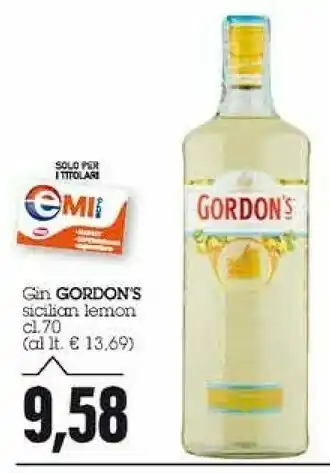 Emi Supermercati Gordon's Gin offerta