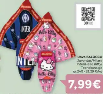 Eurospar Balocco Uovo gr.240 offerta