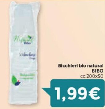 Bicchieri bio natural Bibo cc.200x50