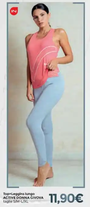 Eurospar Givova Active Donna Top+Leggings lungo S/M-L/XL offerta