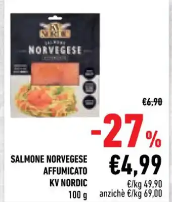 Conad KV Nordic Salmone Norvegese Affumicato 100 g offerta