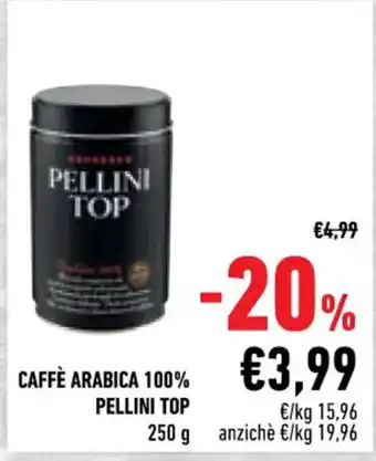Conad Pellini Top Caffè Arabica 100% 250 g offerta