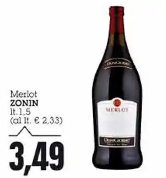 Emi Supermercati Zonin Merlot 1,5lt. offerta