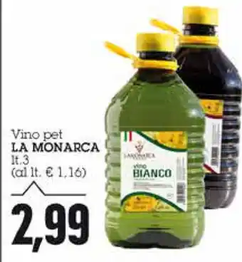 Emi Supermercati La Monarca Vino pet 3lt. offerta