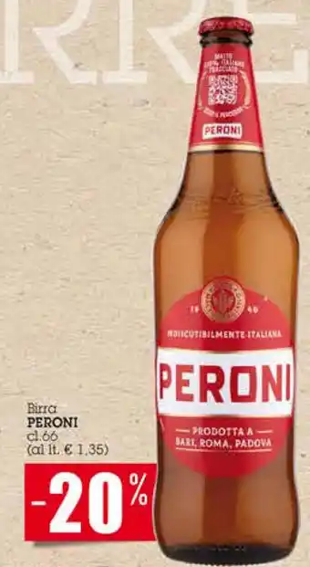 Emi Supermercati -20% Peroni Birra 66cl offerta
