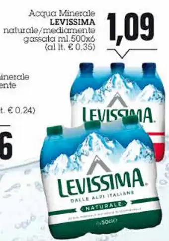 Emi Supermercati Levissima Acqua Minerale 500ml x 6 offerta