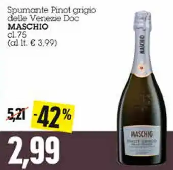Emi Supermercati Maschio Spumante Pinot grigio delle Venezie Doc 75cl. offerta