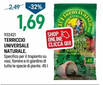 Cfadda Terriccio Universale Naturale 45 l offerta