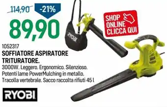 Cfadda Ryobi Soffiatore Aspiratore Trituratore offerta