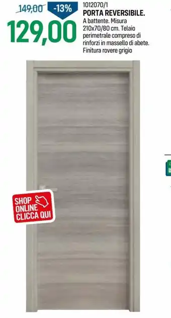 Porta Reversibile 210x70/80 cm