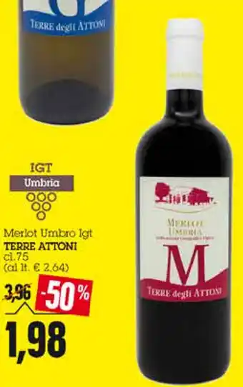 Emi Supermercati Terre Attoni Merlot Umbro Igt 75cl offerta