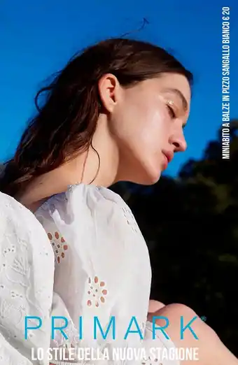 PRIMARK KEEP OFFLINE Mini abito a balze in pizzo sangallo bianco offerta