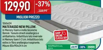 Cfadda Materasso New Pillow 80x190x24 h cm offerta