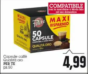 Emi Supermercati Per te Capsule caffè 50pz. offerta