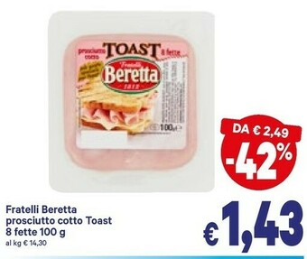 A&O Beretta Prosciutto cotto offerta