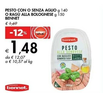 Bennet Bennet Pesto Con O Senza Aglio O Ragu Alla Bolognese offerta
