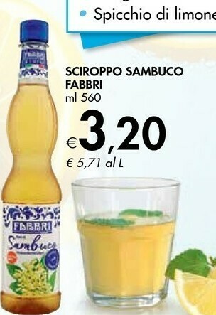 Bennet Fabbri Sciroppo Sambuco offerta
