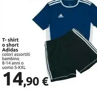 Carrefour Adidas T- Shirt O Short offerta