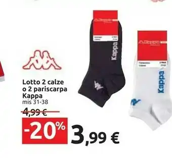 Carrefour Kappa Lotto 2 Calze O 2 Pariscarpa offerta