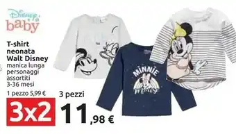 Carrefour Disney T-shirt Neonata offerta
