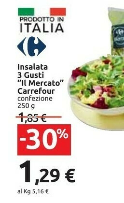 Carrefour Carrefour - Pronti Da Condire Insalata 3 Gusti 250 G(ml) offerta