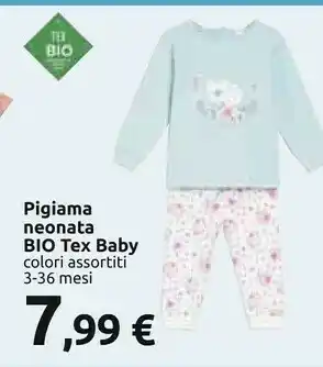 Carrefour Tex baby Pigiama Neonata Bio offerta