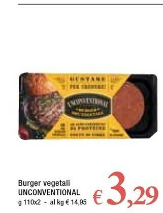 Famila Unconventional - 2 Burger Vegetali Al Pomodoro 220 G(ml) offerta